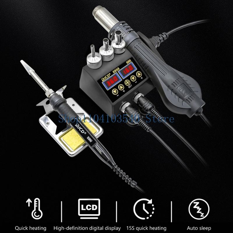02DC Soldering Station 750W 2  - огляд і ціна 2 In 1 Soldering Rework Station 750W
